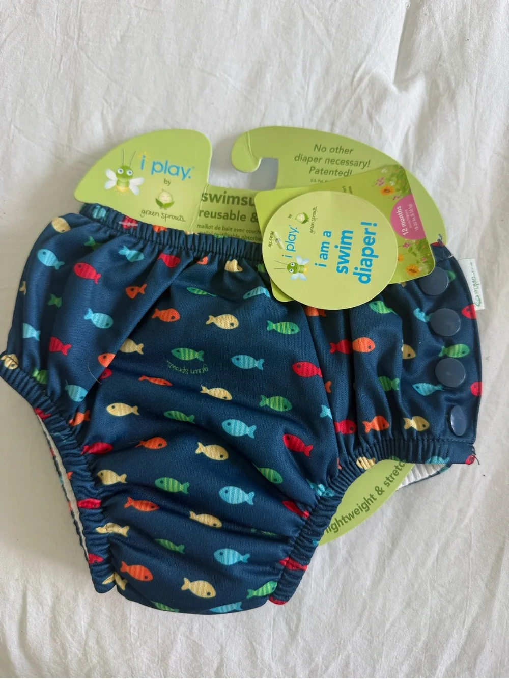 Infant Swim Diaper - Fish Print Navy/Multicolor